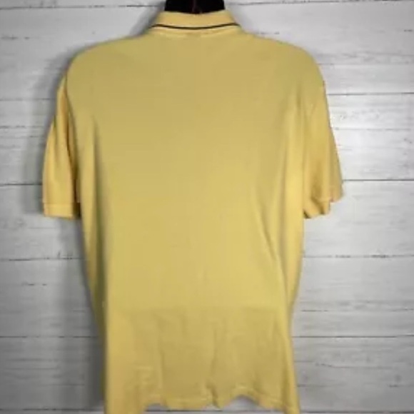 Vintage Ralph Lauren Polo Sport Knit Pocket Polo Shirt Mens Large Yellow Y2K - Picture 4 of 5